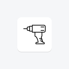 Power Tool Repair line icon , vector, pixel perfect, illustrator file
