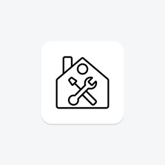 Renovation line icon , vector, pixel perfect, illustrator file