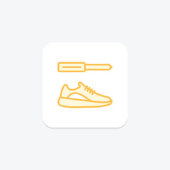 Shoe Repair duotone line icon , vector, pixel perfect, illustrator file
