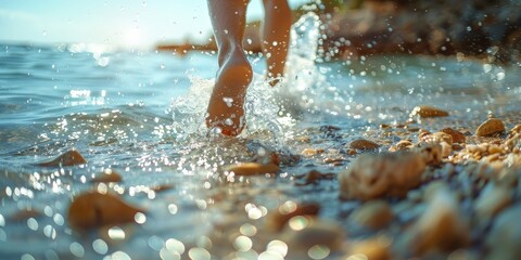 Refreshing Dip: A Moment of Summertime Bliss