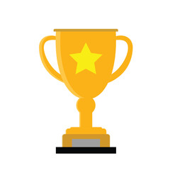 First prize gold trophy icon,prize gold trophy, winner, first prize, vector illustration and icon