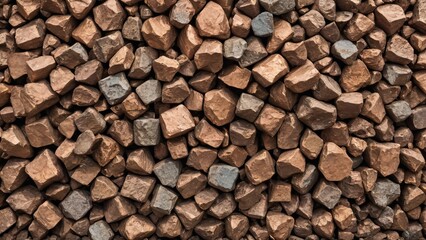 Copper Ore Heap Industrial Mining Concept in Earthy Tones