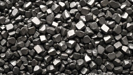 Metals in Red and Grey Hematite Ore Stack in Mining Site