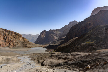 A beautiful lake in the mountains of Tajikistan.