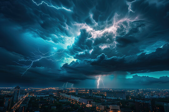 lightning in the city