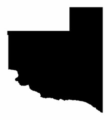 La Pampa Province silhouette map