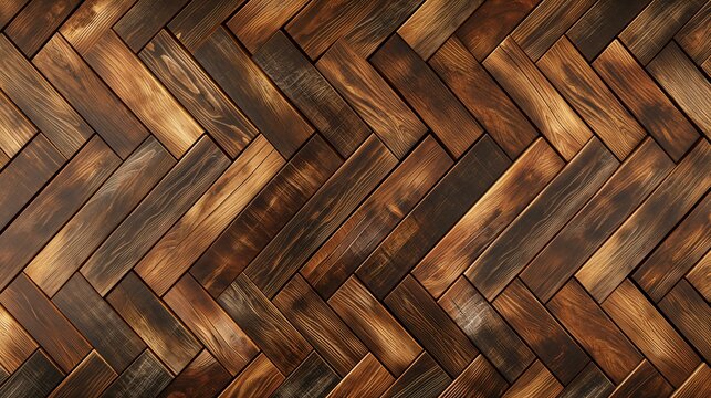 Textured Brown Parquet Flooring Pattern Of Wooden Planks