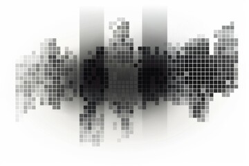Abstract black and white pixelated gradient modern and artistic representing digital art and technology dynamic and detailed expressive and futuristic