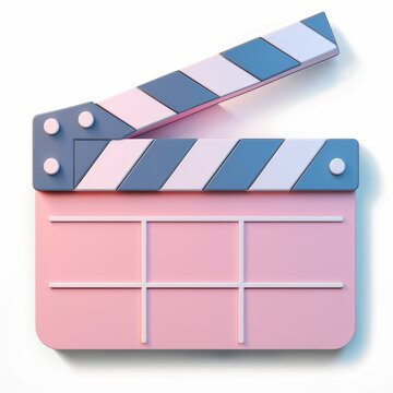 Pink Clapperboard Ready for Action