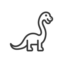 Obraz premium minimalist dinosaur line art icon logo symbol