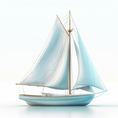 Obraz premium A Sailboat Dreams of Open Waters