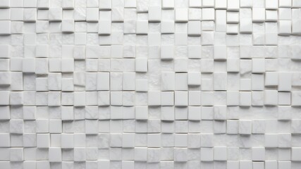 white mosaic tiles abstract background design