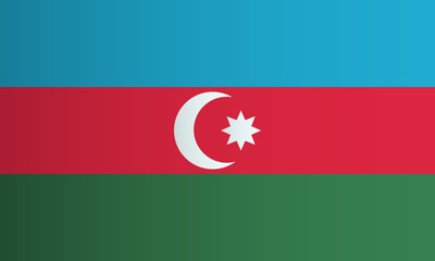 Azerbaijan national flag. Vector illustration