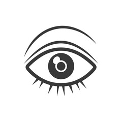 Obraz premium minimalist eye line art icon logo symbol