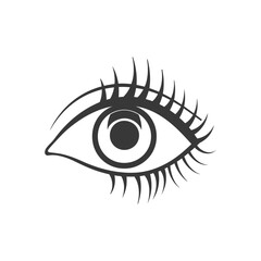 minimalist eye line art icon logo symbol