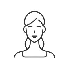 Fototapeta premium minimalist female line art icon logo symbol