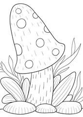 Cartoon mushroom illustration