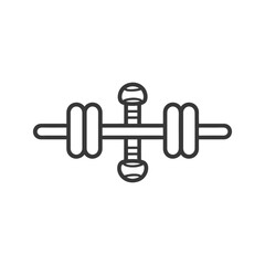 minimalist fitness line art icon logo symbol