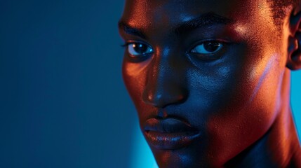 A man with a dark complexion