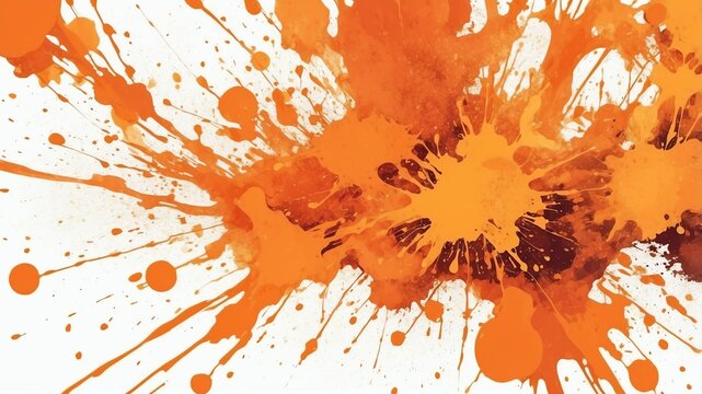orange ink splatter abstract background design
