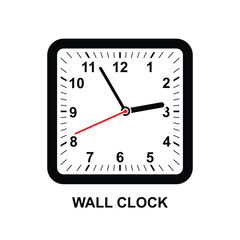 Wall clock icon isolated on background vector illustration.