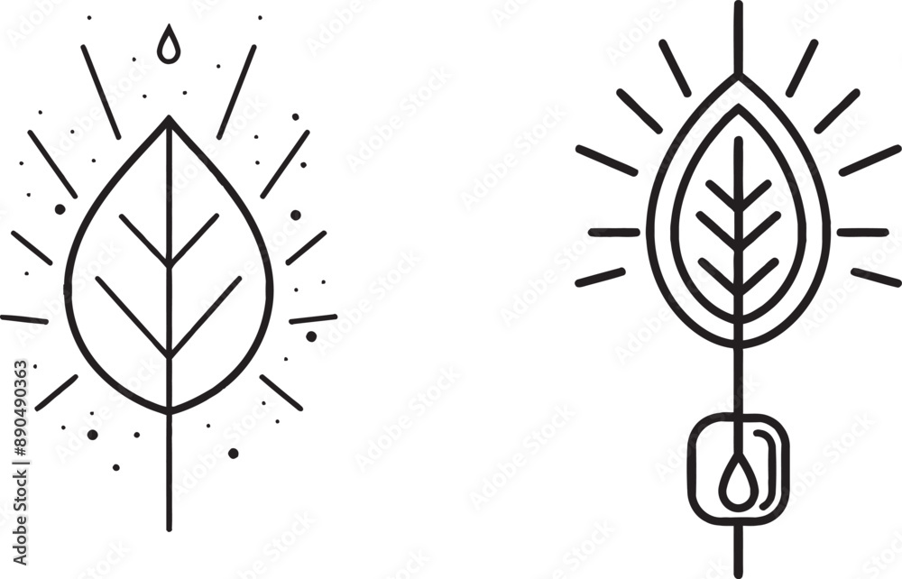 Poster electric power sign. renewable electricity symbol. green energy outline ribbon. loop curve pattern. 