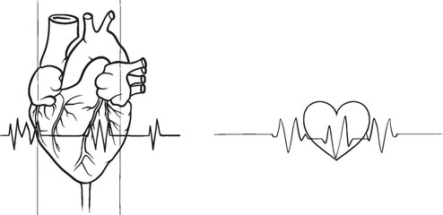 Health medicine icon in linear doodle style. Illustration with editable stroke for healthcare concept.