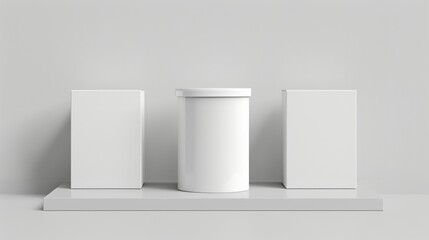 3D blank empty product display background