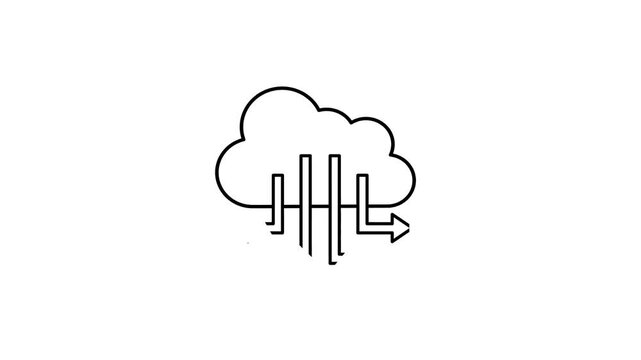 Web Server nodes connection transmitting data animated video, Remote Machine cdn network animation, Cloud Connection   footage, Edge computing and Internet hosting services clip
