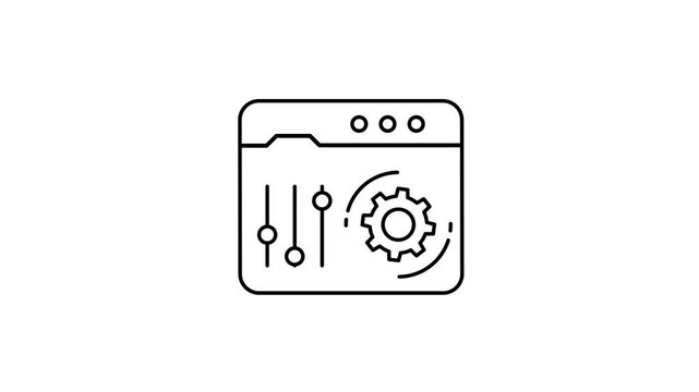 Browser Settings and config Changes animated video, Internet Webpage Viewer Configuration footage, Edge computing and Web hosting service Clip, New Tab Hosting Control Panel animation