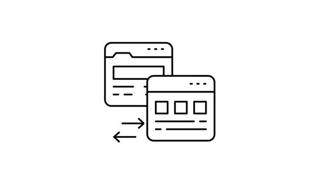 URL Forwarding animated video, Website Cloaking Explained animation, 301 Moved permanently or Server Redirect footage, Cloud computing and Internet hosting services Clip