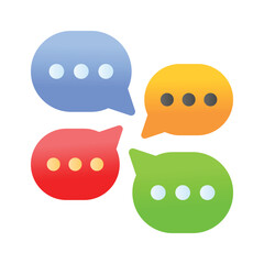 Well designed messages icon, communication, speech bubbles, conversations vector design