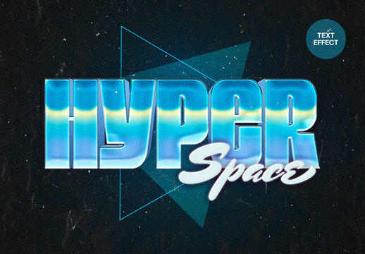 Glowing Cosmic Retrowave Text Effect Mockup
