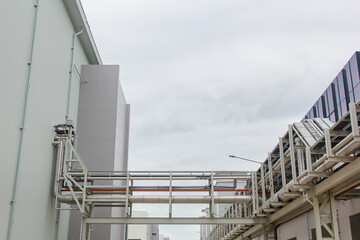 Naklejka premium pipeline water system industrial building