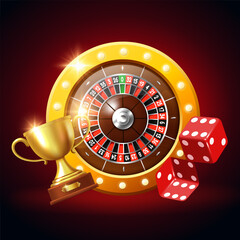 Banner for online casino. Vector illustration.