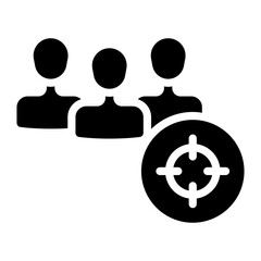 people audience target glyph icon