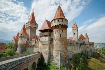 Fototapeta premium castle with tall towers