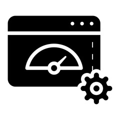 website configuration optimization glyph icon