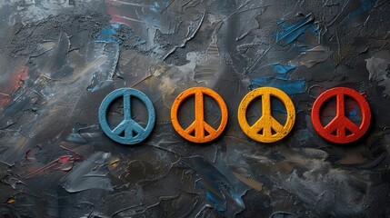 International Day of Non-Violence, peace symbols, ample copy space