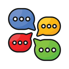 Well designed messages icon, communication, speech bubbles, conversations vector design