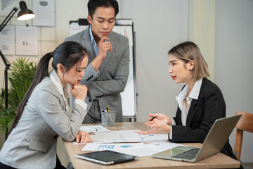 Asia business meeting   consultations of business people in the company's meeting room. 