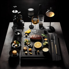 Chic Minimalism in Gourmet Dinner