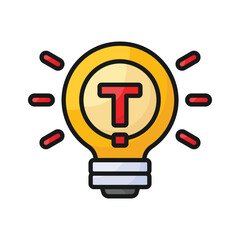 Light Bulb vector design, quick tips icon design