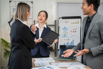 Asia business meeting   consultations of business people in the company's meeting room. 