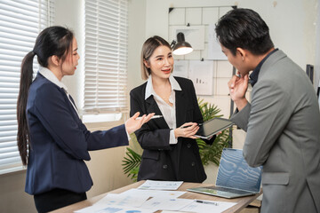 Asia business meeting   consultations of business people in the company's meeting room. 