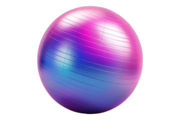 Yoga ball balance isolated on transparent background