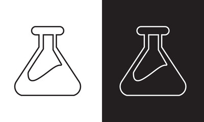 Search lab logo template vector icon design. isolated on white and black background vector illustration. EPS 10