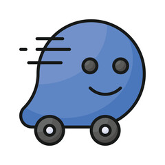 Navigation app icon, symbolizes navigation, traffic updates, and community driven insights.