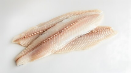 Freshly Caught Catfish Fillet with Smooth Texture and Pure White Flesh