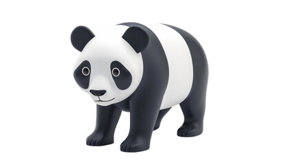 Naklejka premium 3d render of panda on transparent background 